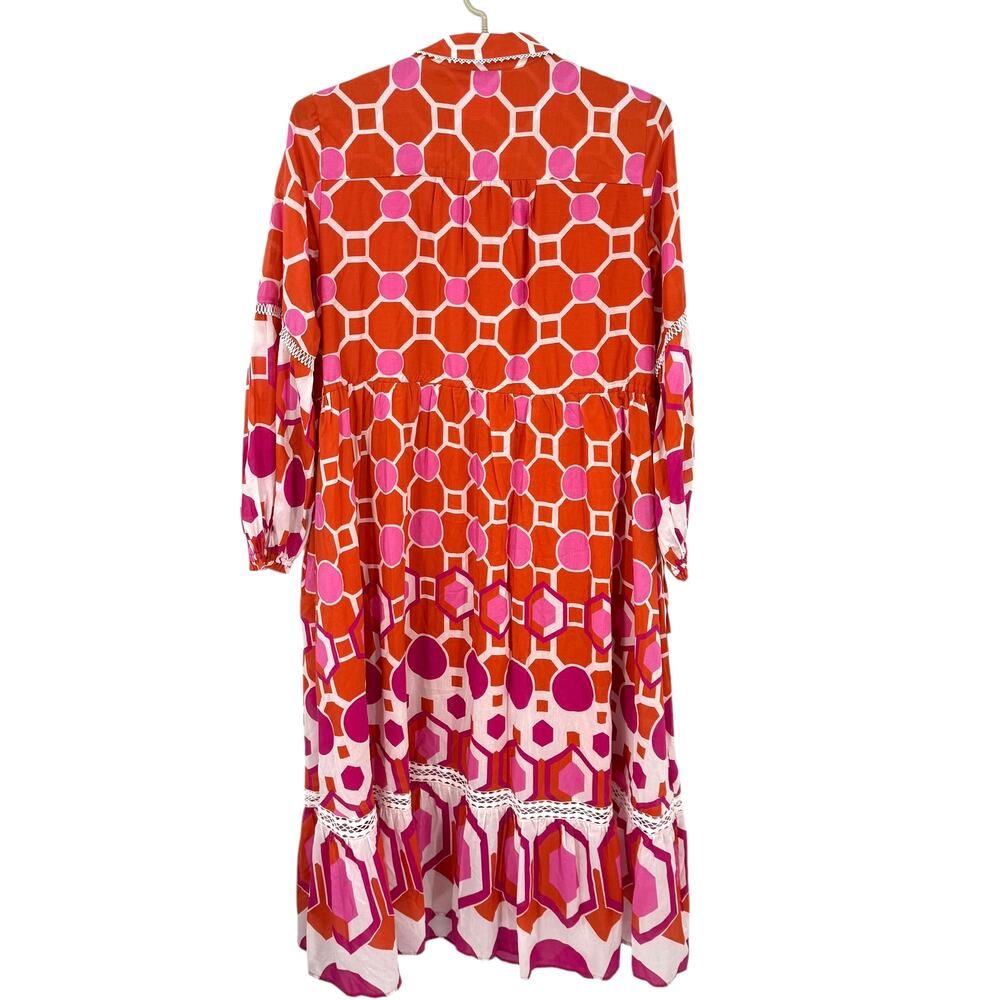 Anthropologie The Eleanora Long-Sleeve Maxi Shirt Cotton Silk Dress Size XL NEW - Picture 6 of 7